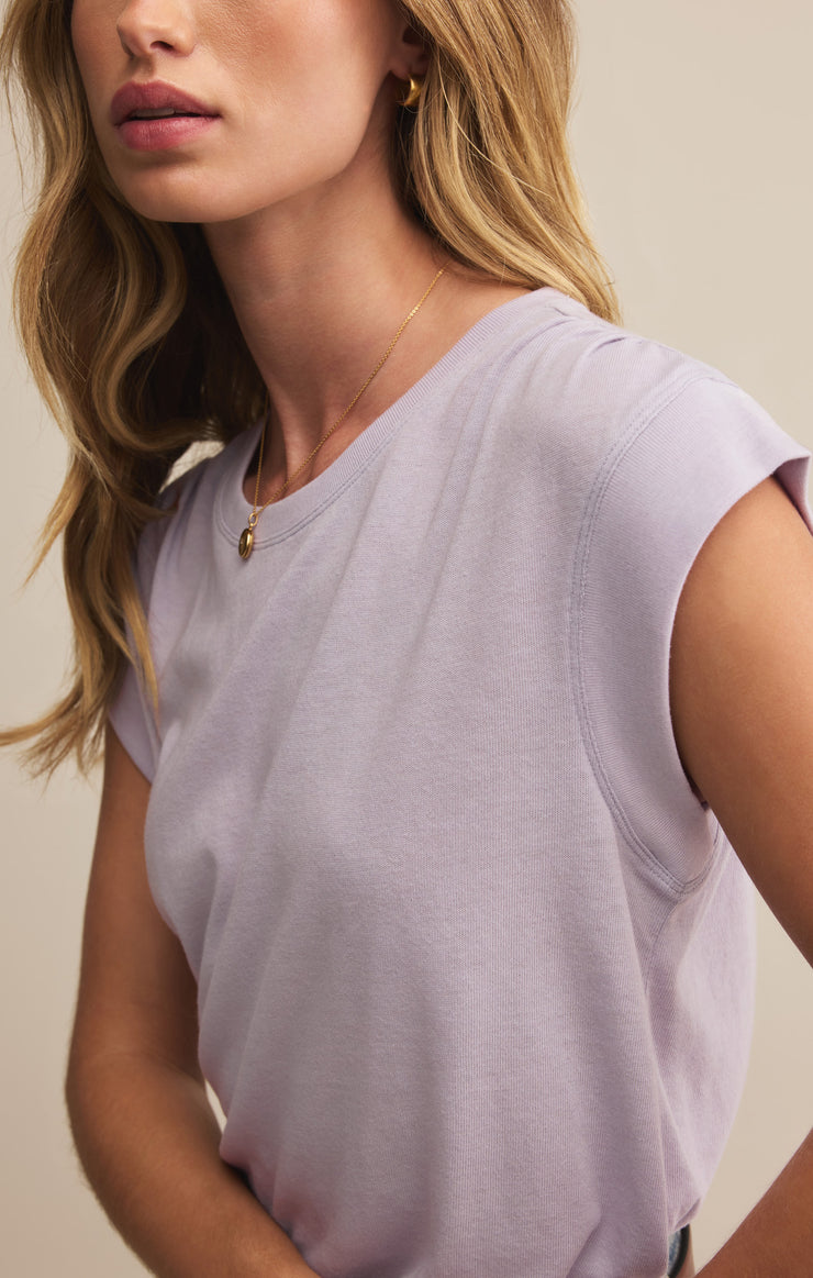 Tops Whisper Knit Top Lavender Ice
