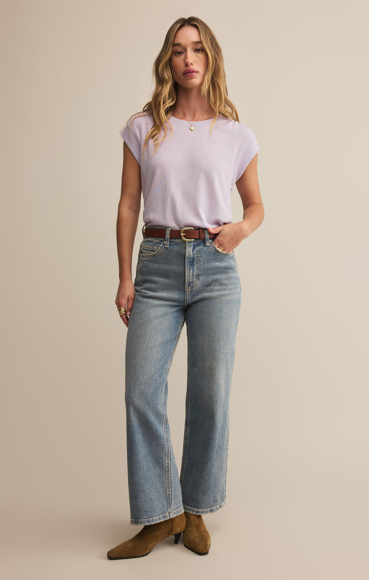 Tops Whisper Knit Top Lavender Ice