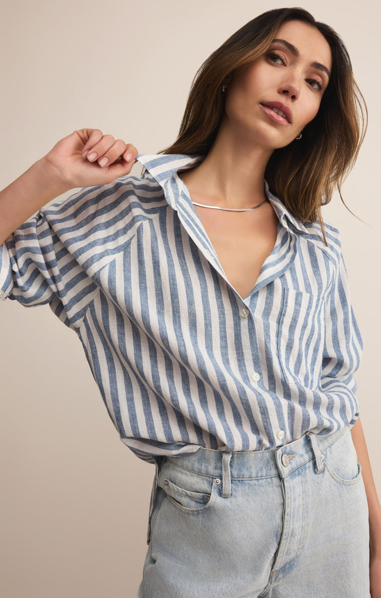 Tops Perfect Linen Striped Top Perfect Linen Striped Top