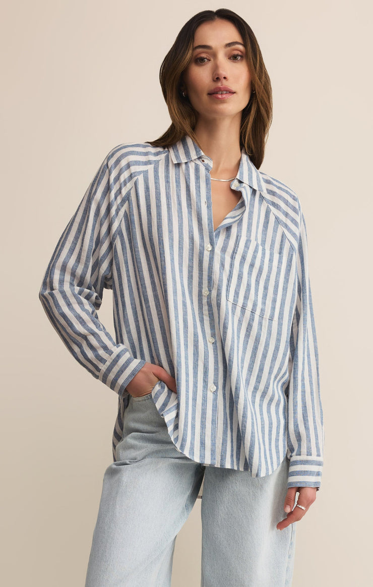Tops Perfect Linen Striped Top Perfect Linen Striped Top