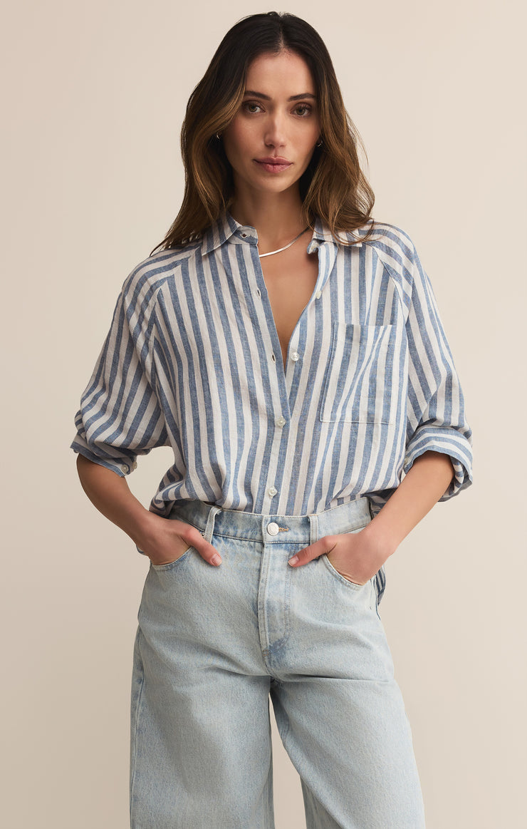 Tops Perfect Linen Striped Top Boathouse