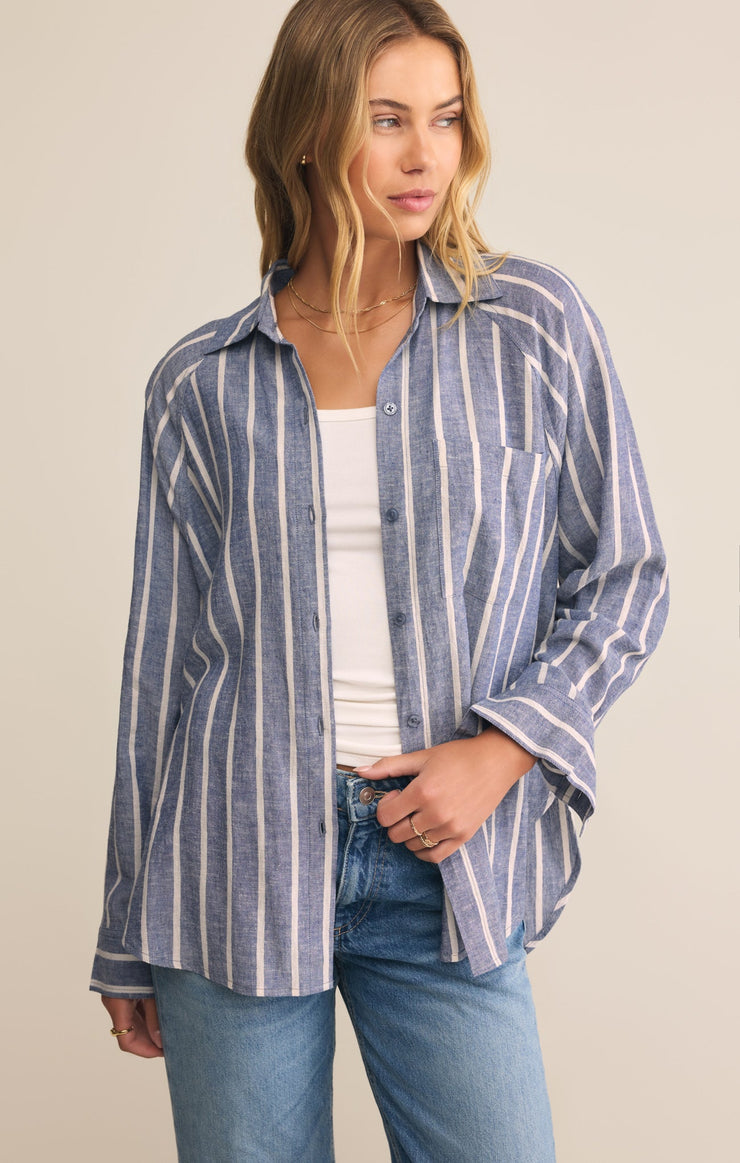 Tops Perfect Linen Striped Top Perfect Linen Striped Top