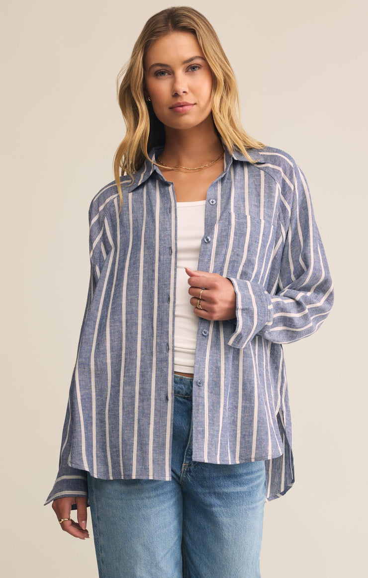 Tops Perfect Linen Striped Top Perfect Linen Striped Top