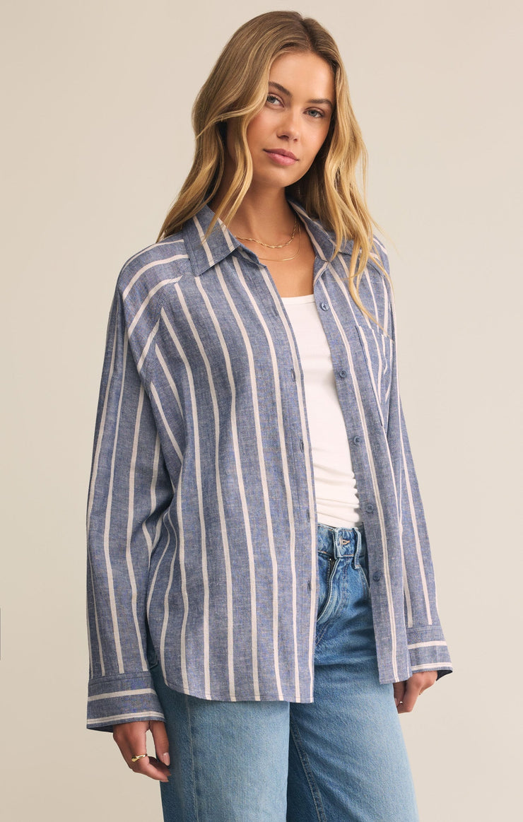Tops Perfect Linen Striped Top Perfect Linen Striped Top