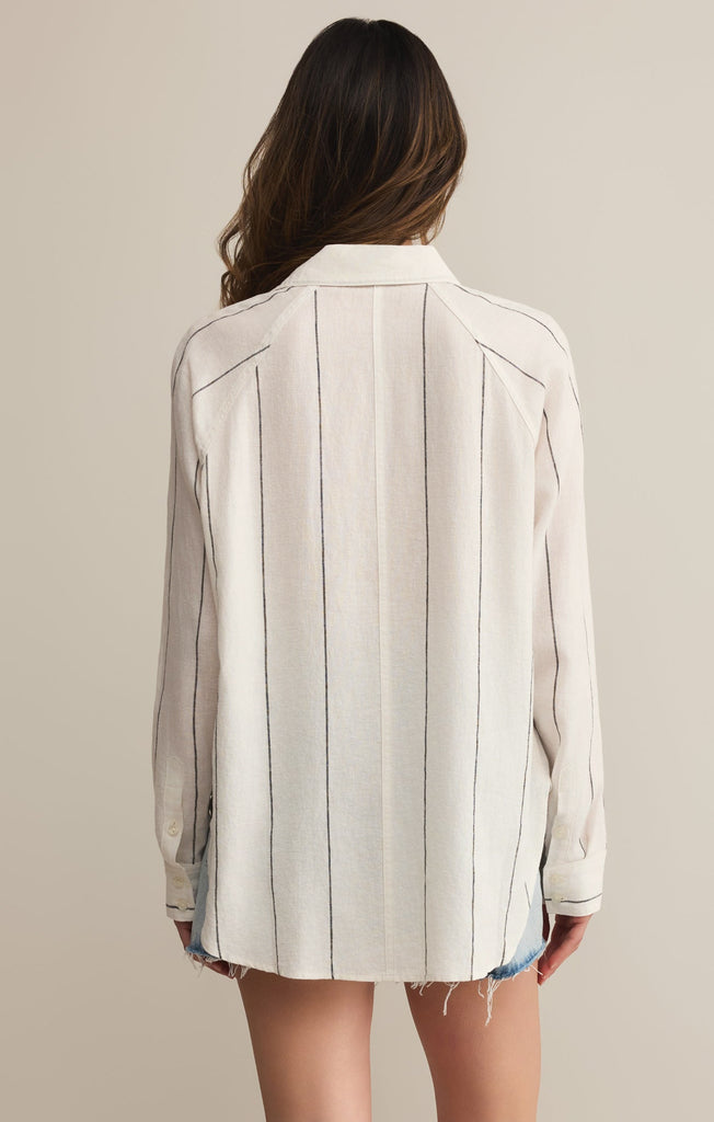 ブラウス シャツ Supima cotton stripe shirt「WOMEN」 レディース Cotton Striped Shirt | UNIQLO US