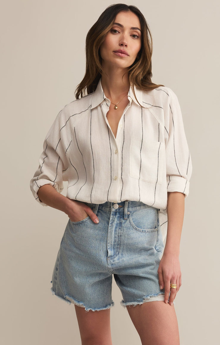 Tops Perfect Linen Striped Top Perfect Linen Striped Top
