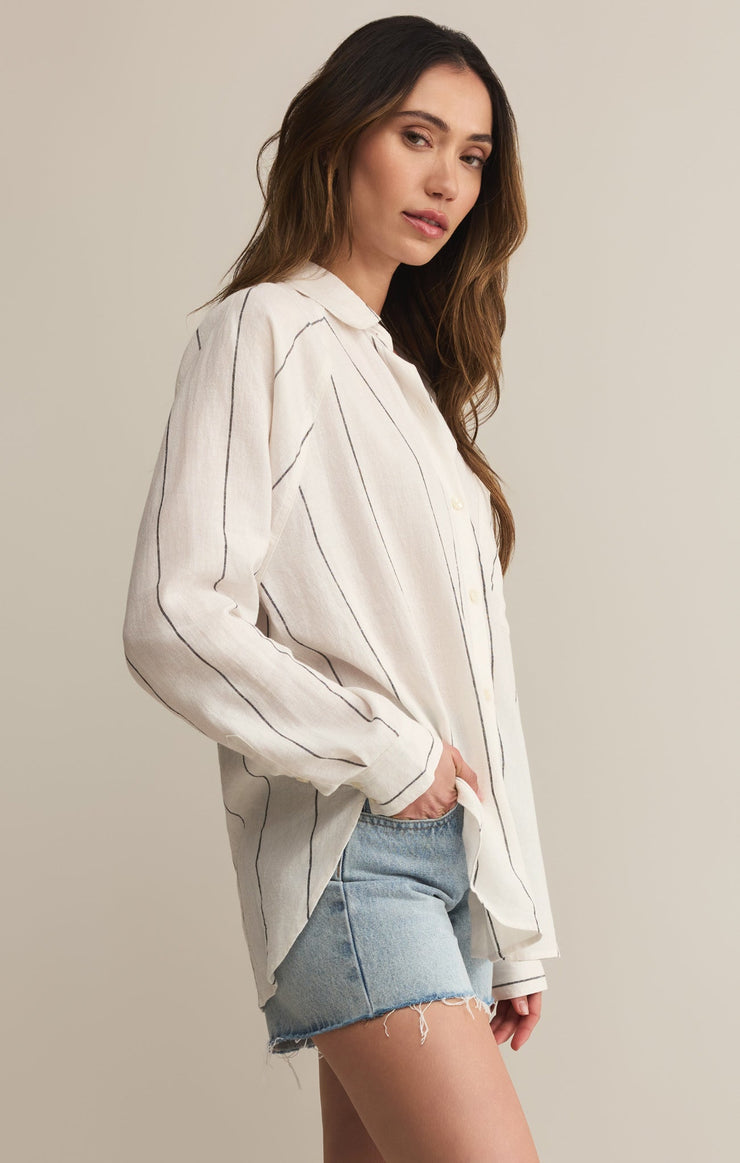 Tops Perfect Linen Striped Top Perfect Linen Striped Top