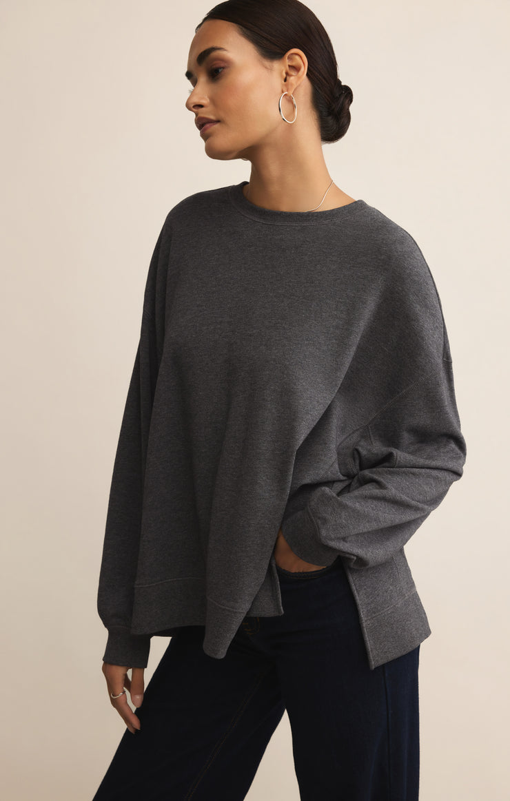 Tops Modern Weekender Sweatshirt Charcoal Heather