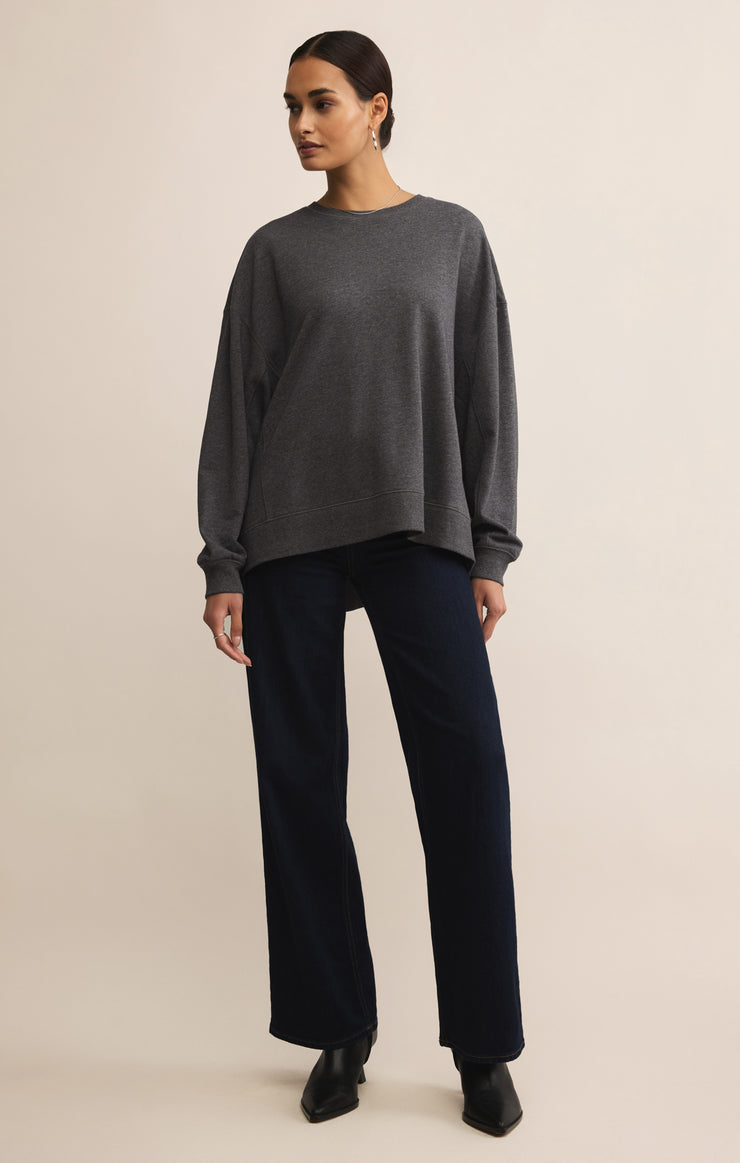 Tops Modern Weekender Sweatshirt Charcoal Heather