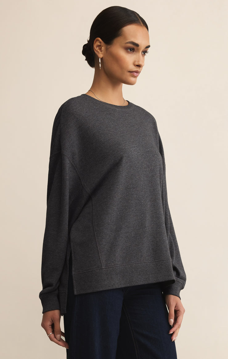 Tops Modern Weekender Sweatshirt Charcoal Heather