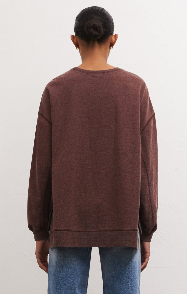 Tops Modern Weekender Sweatshirt Dark Truffle