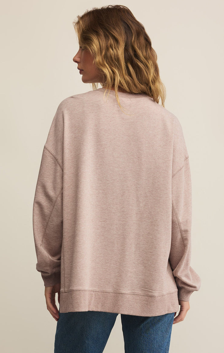 Tops Modern Weekender Sweatshirt Heather Latte