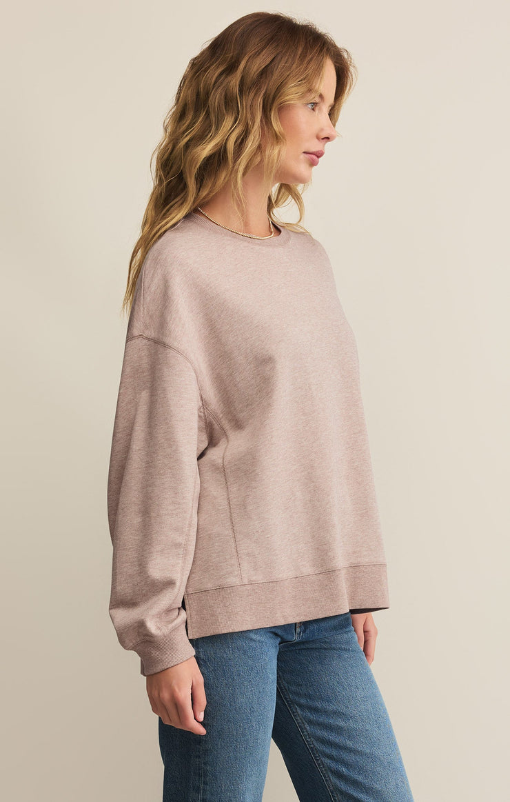 Tops Modern Weekender Sweatshirt Heather Latte