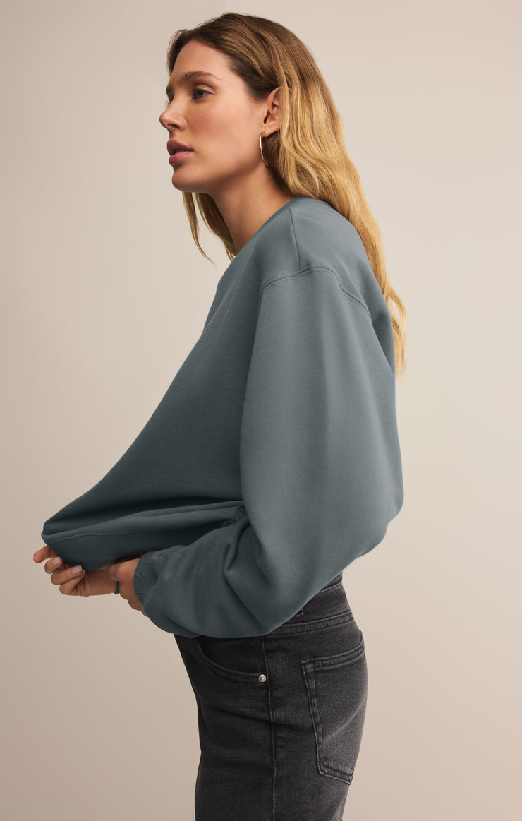 Tops Classic Boyfriend Sweatshirt Storm Cloud