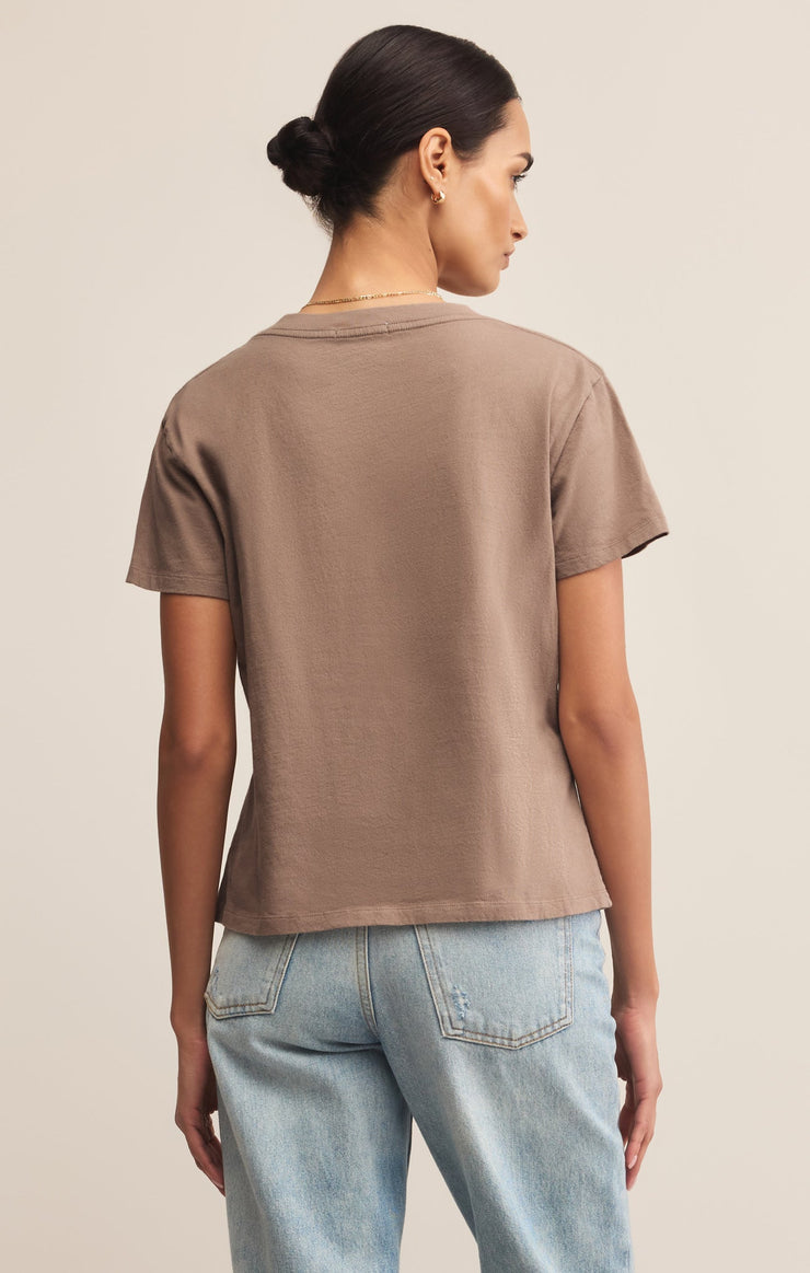Tops Weekdays V-Neck Tee Smokey