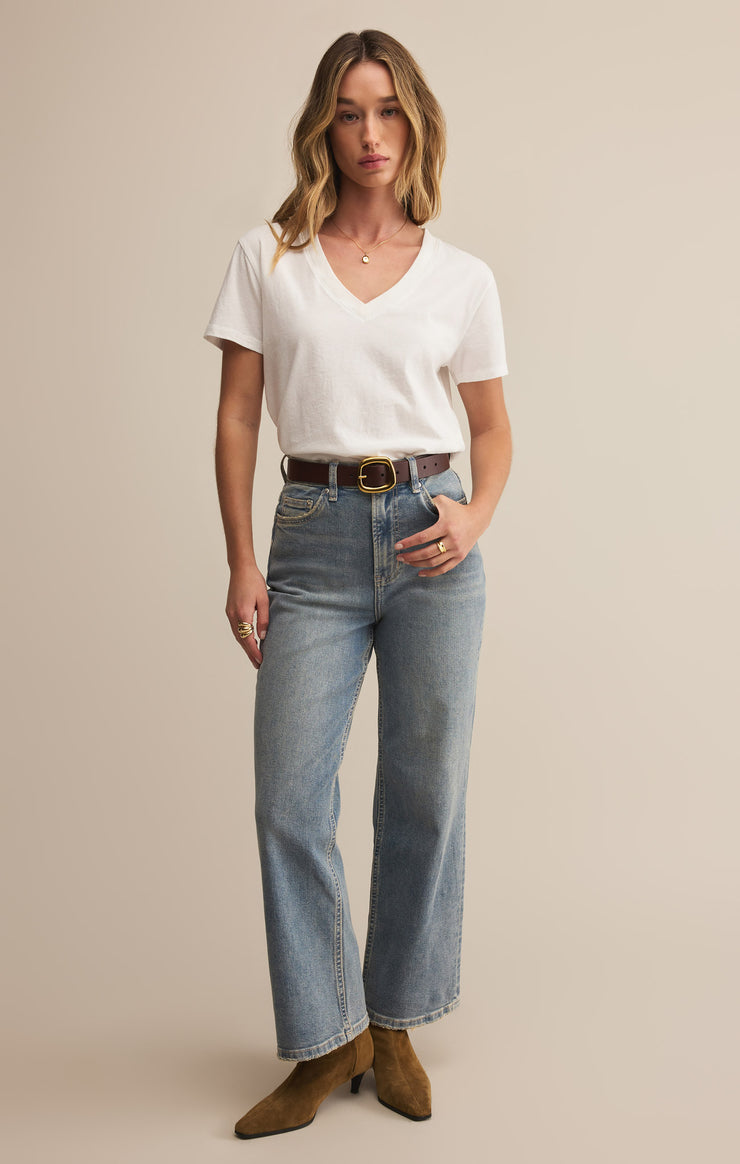 Tops Weekdays V-Neck Tee White