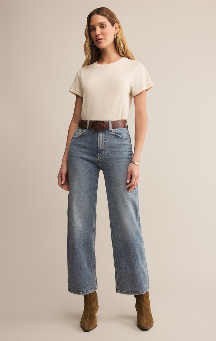 Tops Tourist Knit Jersey Tee Crystal