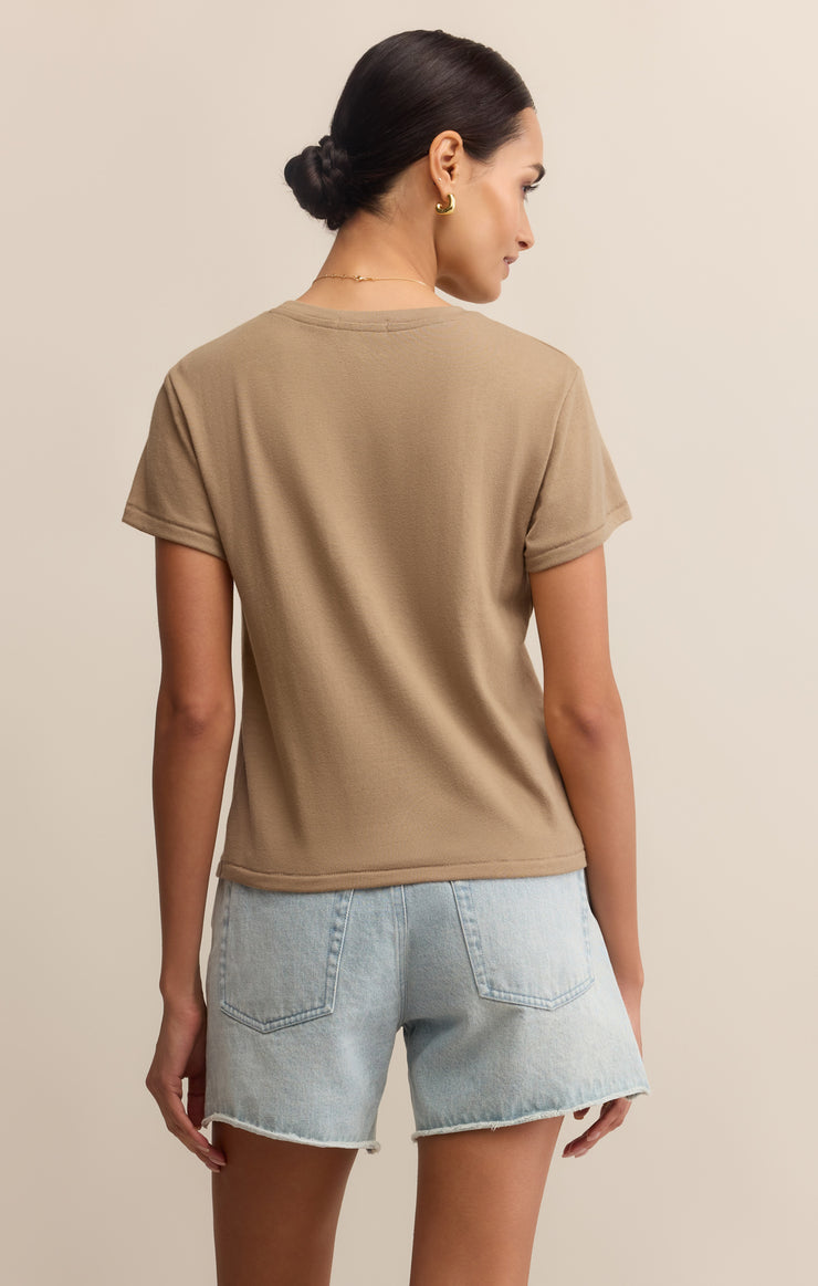 Tops Tourist Knit Jersey Tee Desert Tan