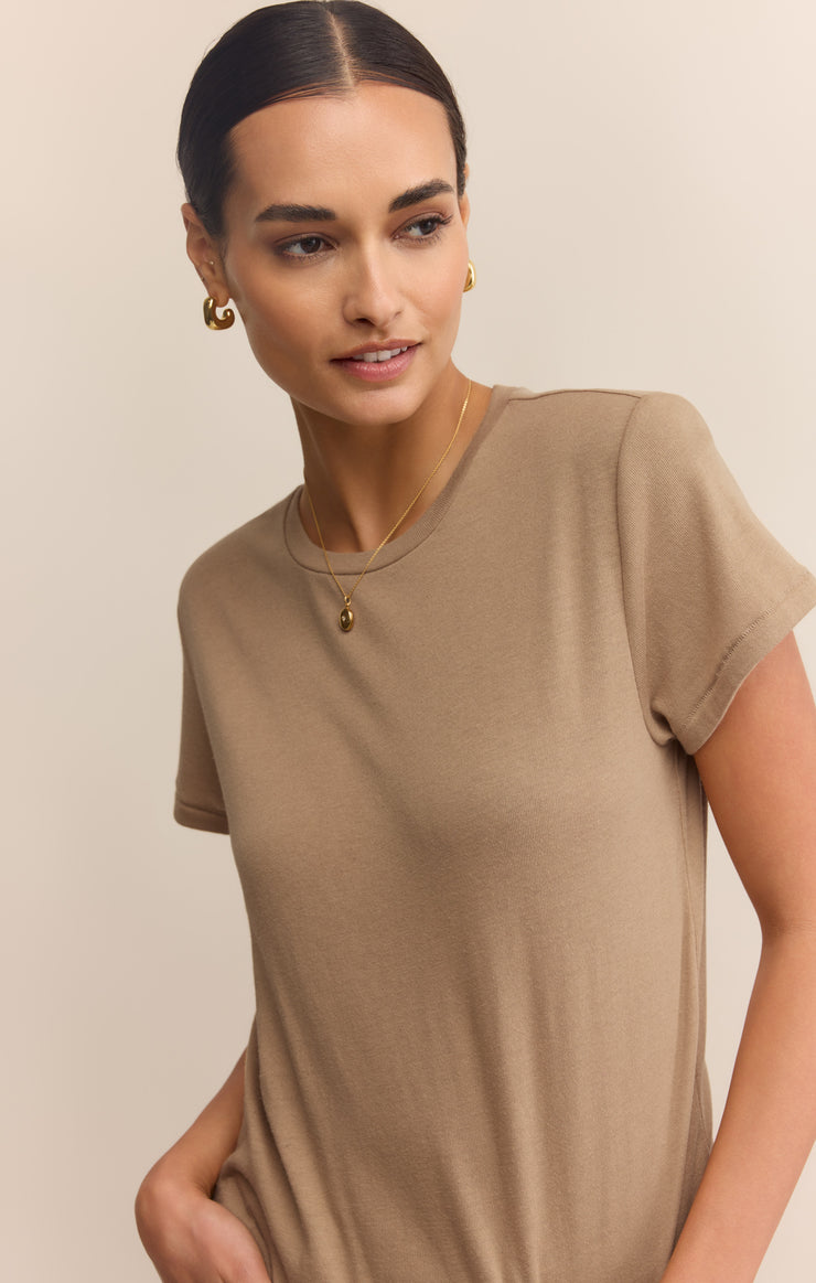 Tops Tourist Knit Jersey Tee Desert Tan