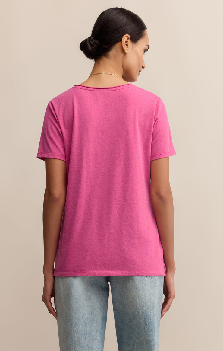 Tops Modern Pocket Tee Island Pink