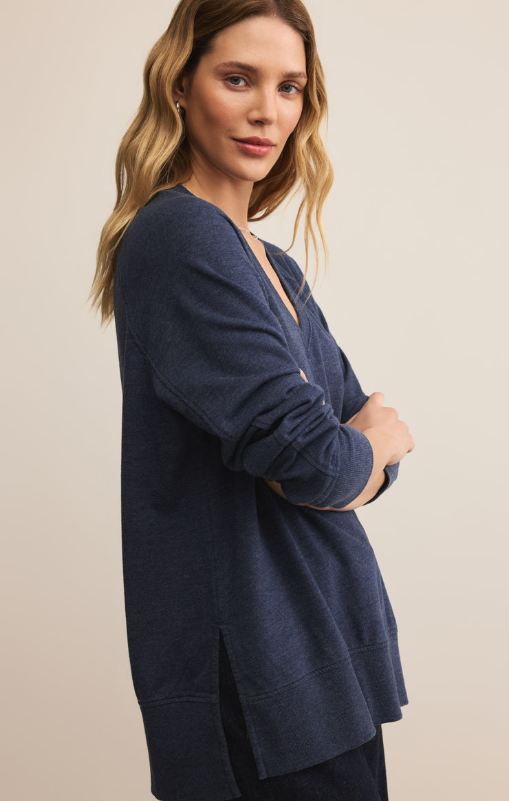 Tops Modern V-Neck Weekender Blue Sapphire