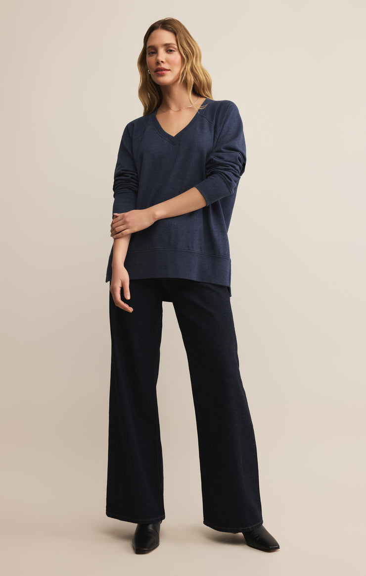Tops Modern V-Neck Weekender Blue Sapphire