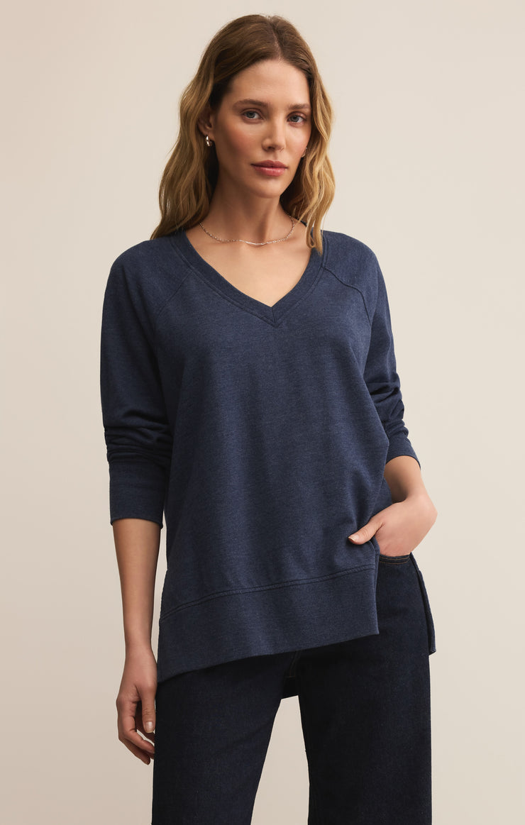 Tops Modern V-Neck Weekender Blue Sapphire