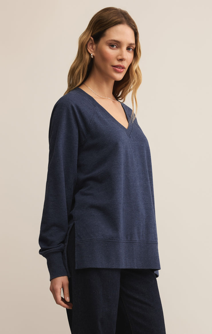 Tops Modern V-Neck Weekender Blue Sapphire