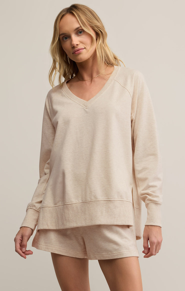 Tops Modern V-Neck Weekender Light Oatmeal Heather