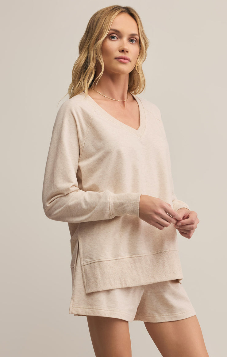 Tops Modern V-Neck Weekender Light Oatmeal Heather
