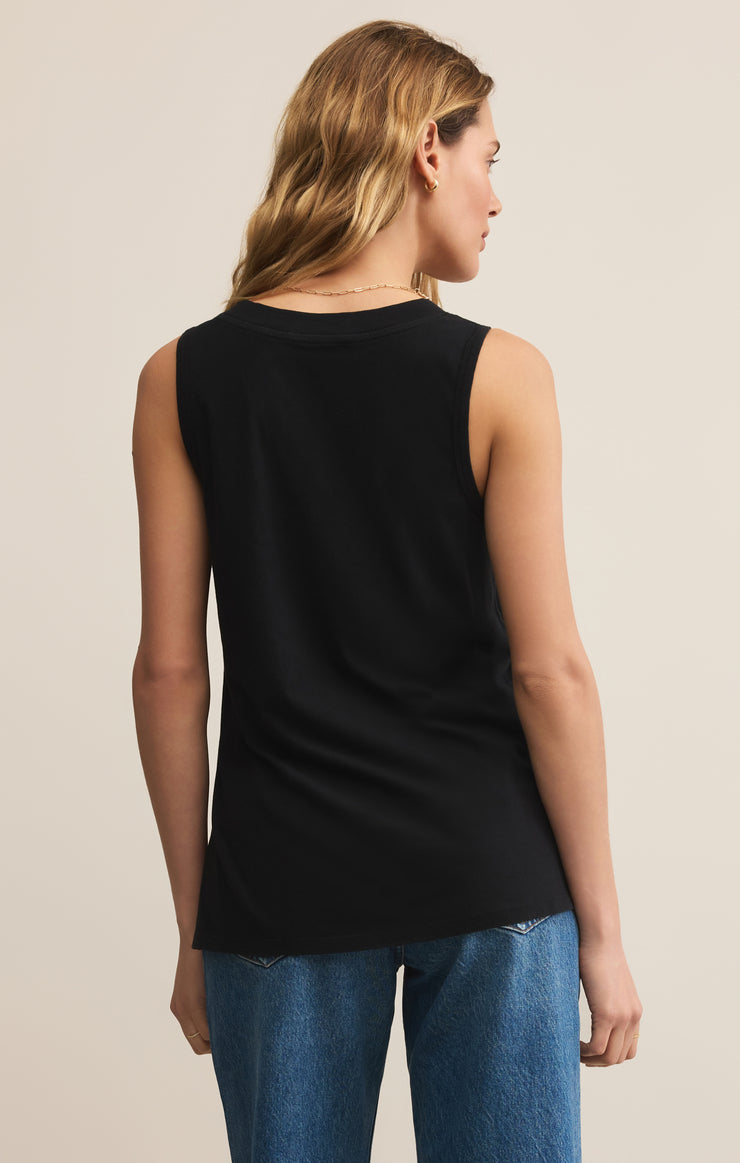 Tops Californian V-Neck Tank Black