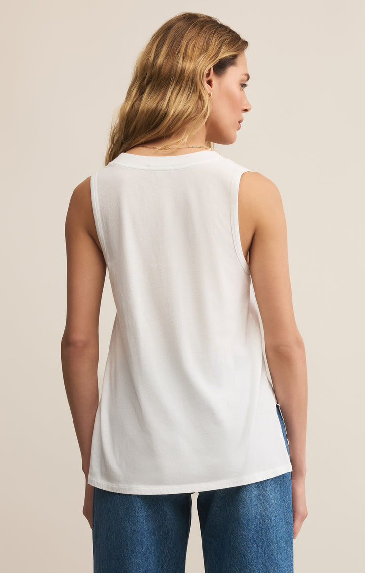 Tops Californian V-Neck Tank White