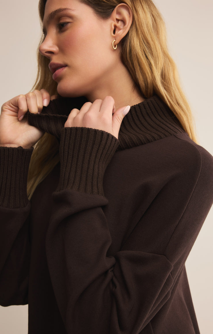 Tops Sable Luxe Mock Neck Top Sable Luxe Mock Neck Top