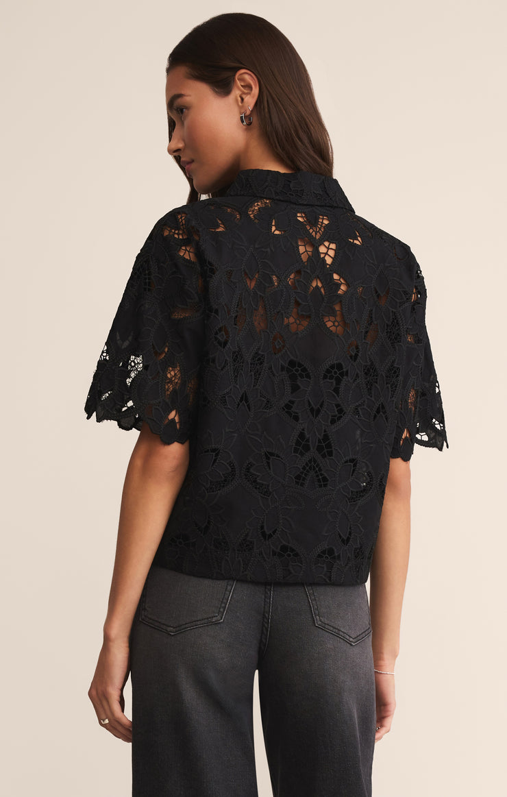 Tops Midnight Embroidered Top Black