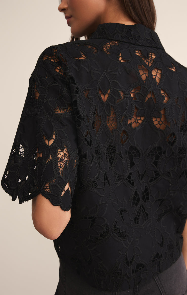 Tops Midnight Embroidered Top Black
