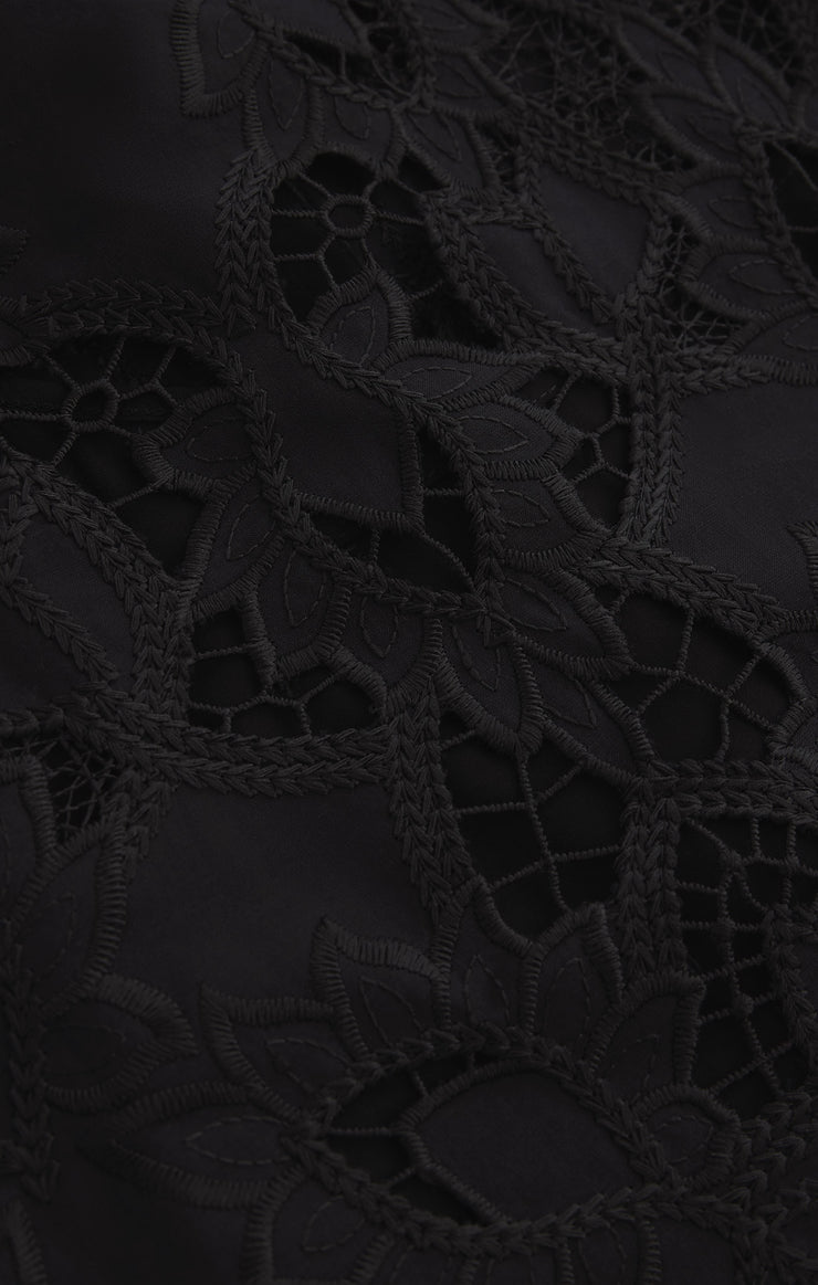 Tops Midnight Embroidered Top Black