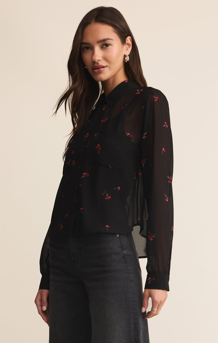 Tops Vivienne Rio Floral Top Black