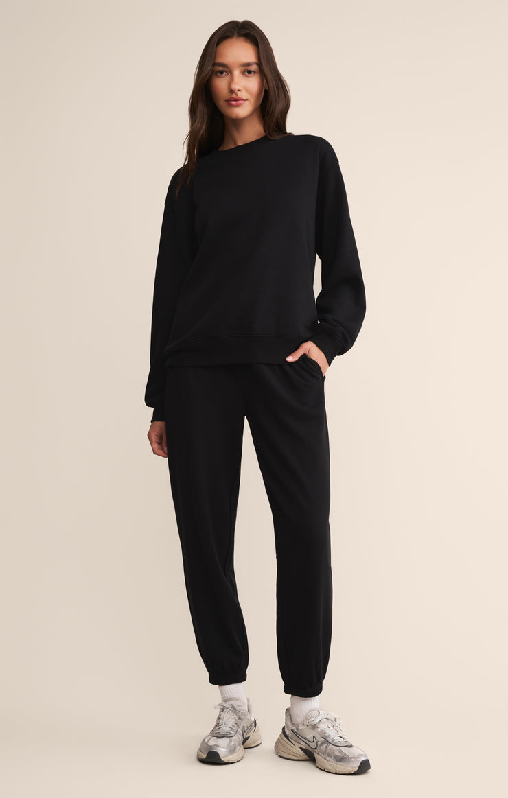 Tops Classic Boyfriend Sweatshirt Black