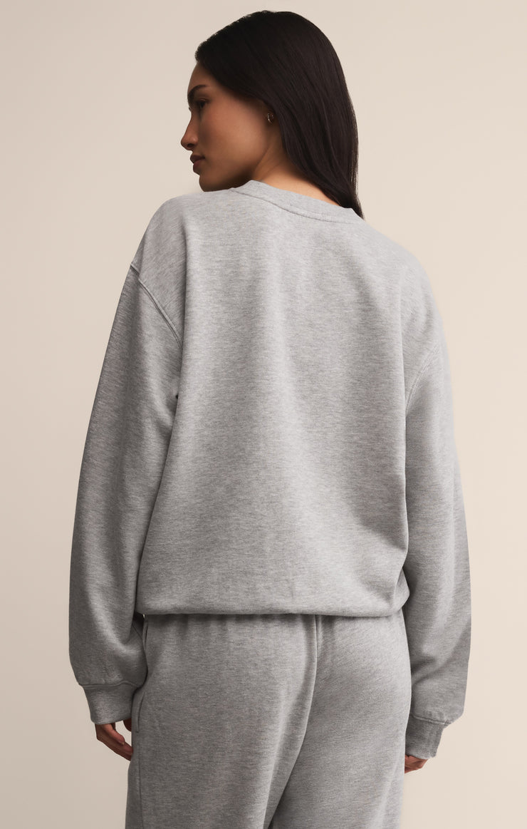 Tops Classic Boyfriend Sweatshirt Classic Heather Grey