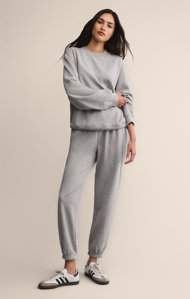 Tops Classic Boyfriend Sweatshirt Classic Heather Grey