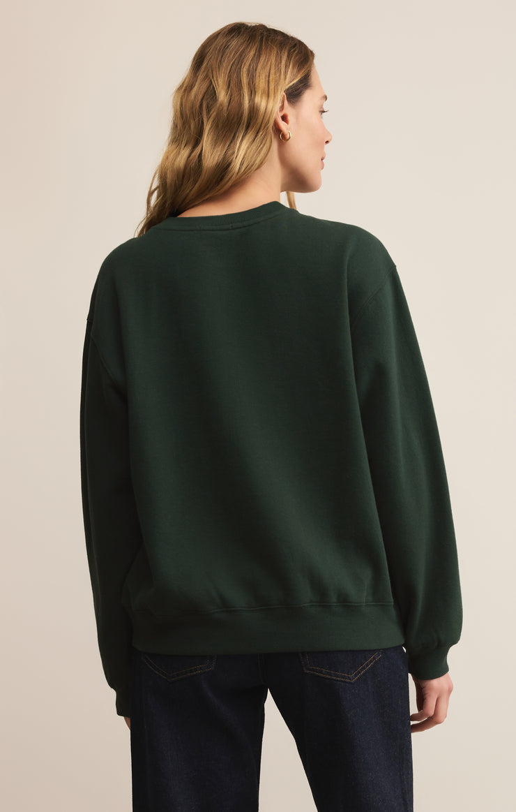 Tops Classic Boyfriend Sweatshirt Garland Green