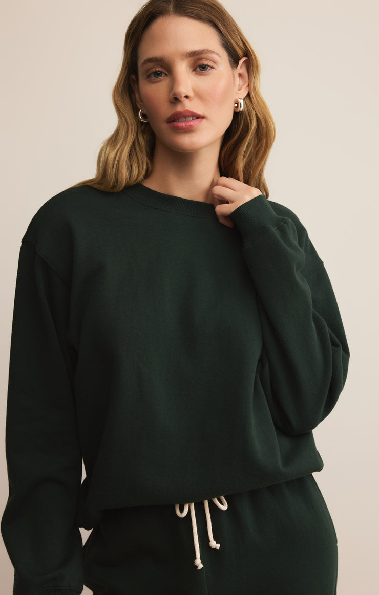 Tops Classic Boyfriend Sweatshirt Garland Green