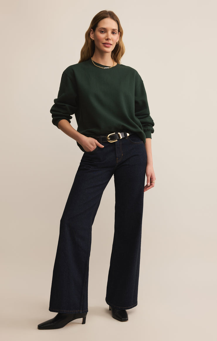 Tops Classic Boyfriend Sweatshirt Garland Green