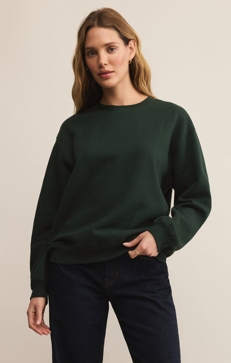 Tops Classic Boyfriend Sweatshirt Garland Green