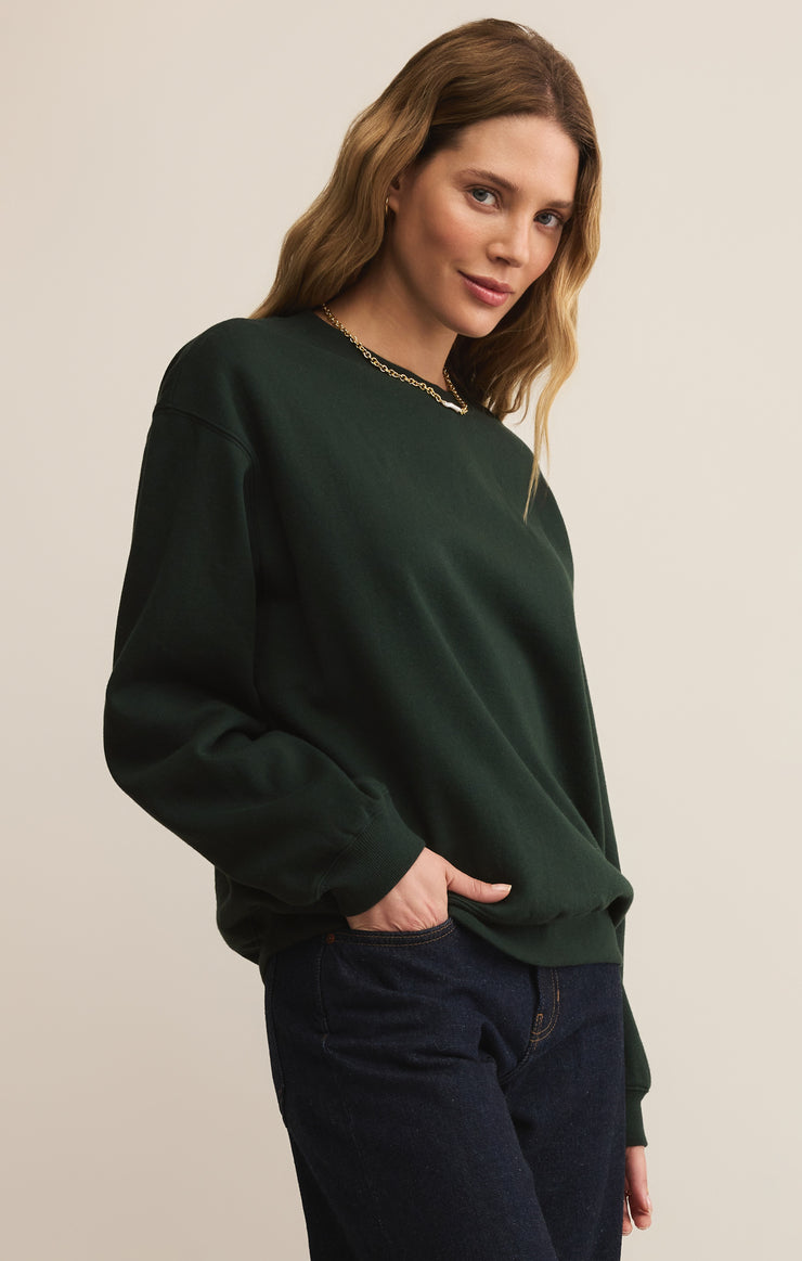 Tops Classic Boyfriend Sweatshirt Garland Green