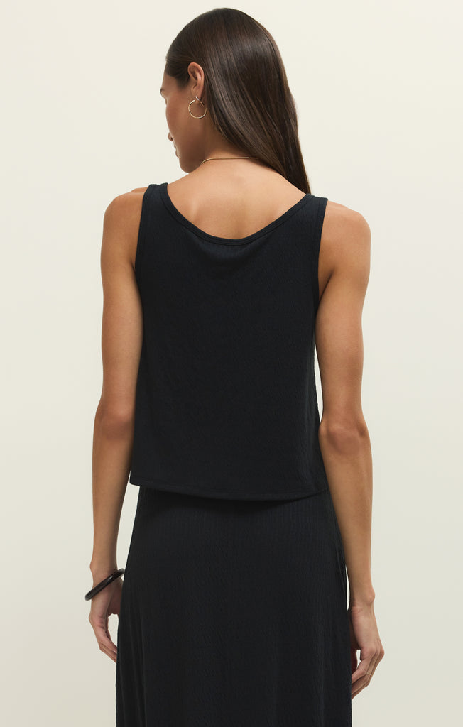トップス andmary Zoff slit tank black ANDMARY】Zoff slit tank