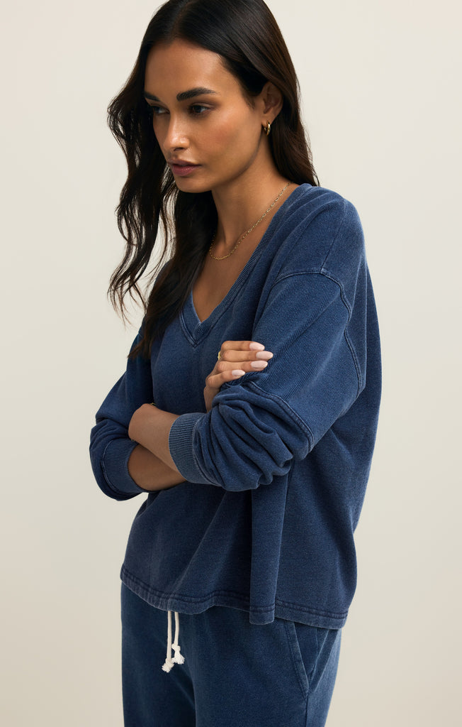 Twins Florence Denim V/N Oversize Knit◆ Venus Knit Denim Jacket – Z SUPPLY