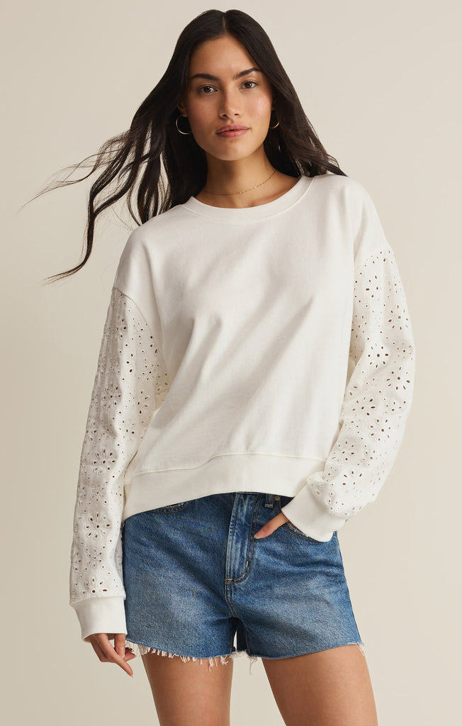 Mosaic Knit Eyelet Sweatshirt – Z SUPPLY