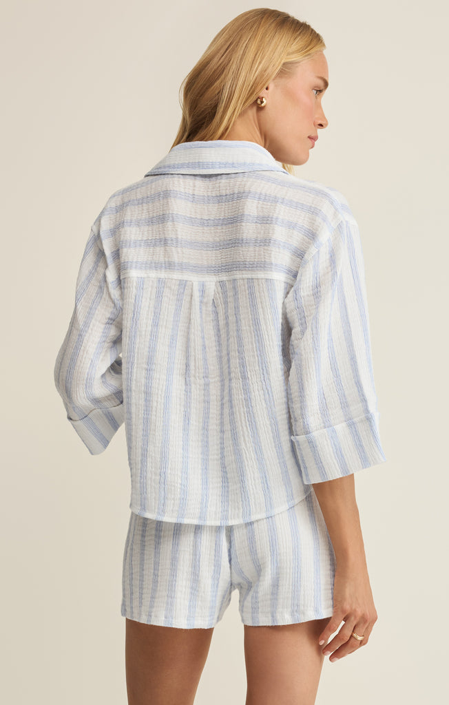 Helena Striped Airy Gauze Button Up – Z SUPPLY