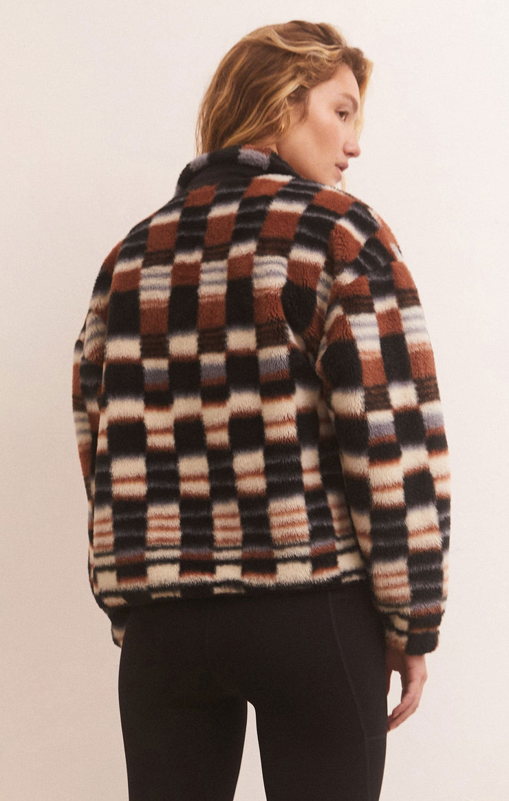 Jackets Bundle Up Check Jacket Sandstone
